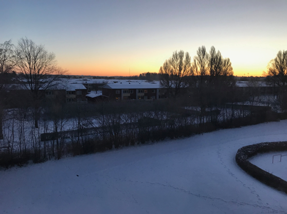 1月末、午前8時頃　宿泊先からの眺め
