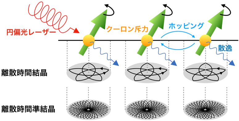 図 2　ハバード模型における時間結晶の概念図